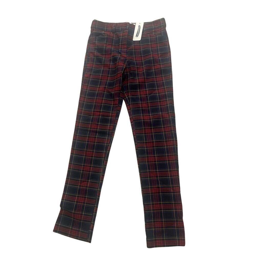 Impressions Plaid Pant Size M Womens Skinny Leg Pant New